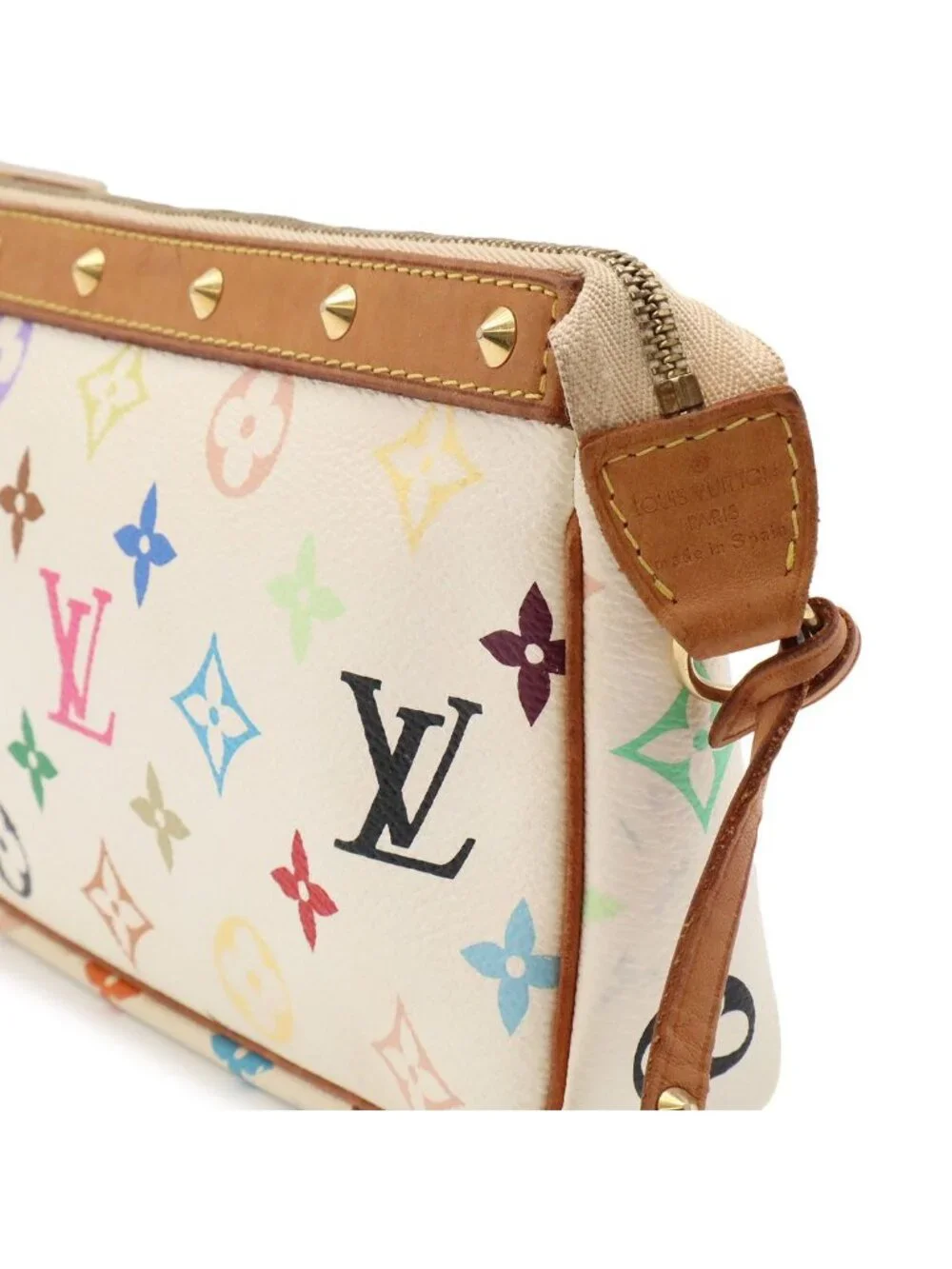 Louis Vuitton Monogram Multicolor Pochette Accessoires Pouch Party Blanc White